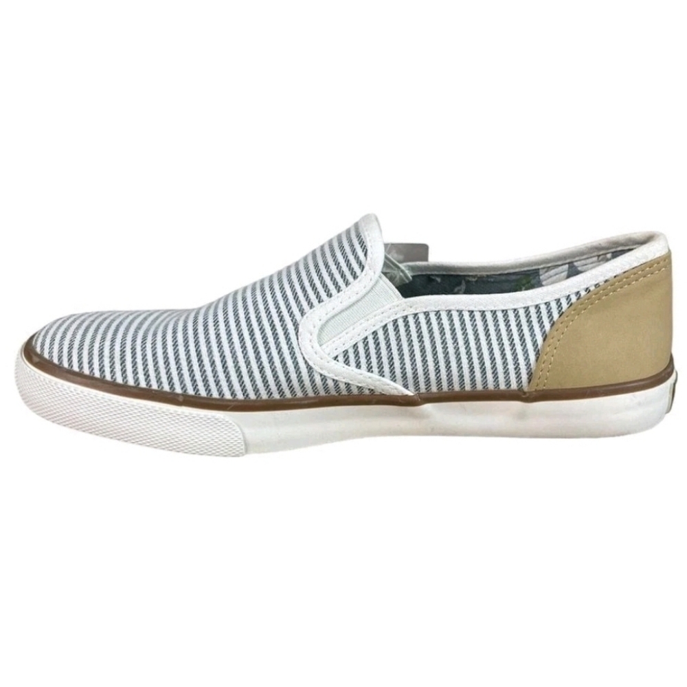 Tommy Bahama Denim Stripe Nautical Sneakers With Box 6 Sailor Platform